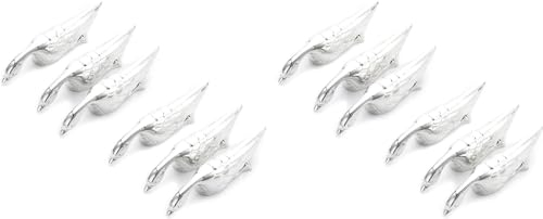 Swan Lake Messerablage für den gedeckten Tisch, Silber, 12er-Set