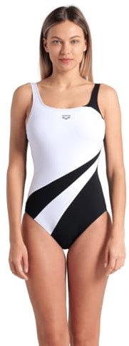 Arena Liliana U Back Costume Intero Donna Coppa B, Costume da Bagno Modellante Shapewear, Tecnologia Power Mesh e Tessuto Sensitive Fabrics Resistente al Cloro, Coppe Rimovibili e Spalline Regolabili