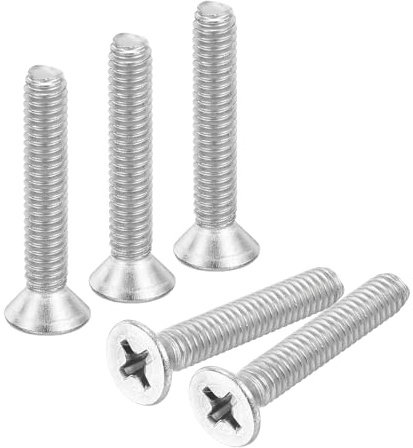 sourcing map 50 pcs #8-32x1 inches Machine Screws Phillips Pan Cross Head Screws Fasteners Bolts 304 Stainless Steel Silver for Wall Socket,House Repairs