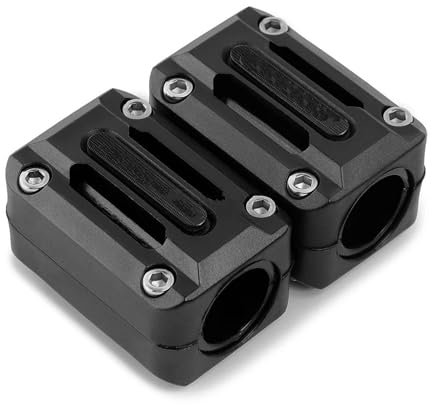 Motorrad Sturzbügel Motorradzubehör Motorschutz Stoßstangenschutz Dekorativer Block Stoßstangenschutzblock Für Alle Durchmesser 22/25/28 Mm Motorschutz Sturzbügel(Black)
