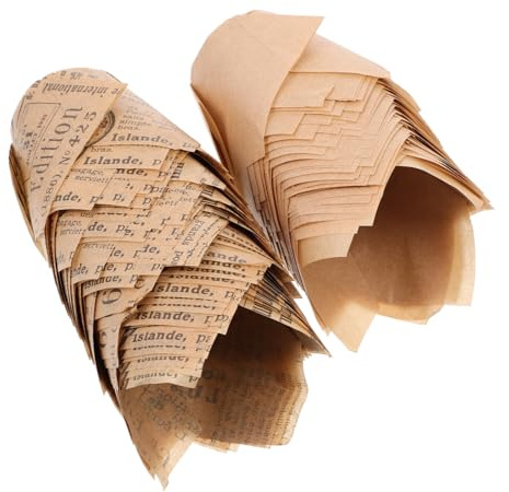 Cabilock 100pcs Tulip Cupcake Cases Paper Baking Cups Liners Cake Paper Trays Oil-Resistant