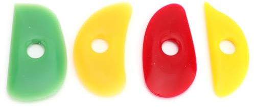 4 Stück Weiche Silikonrippen, Gummi-Keramik-Ton-Rippen, Töpfer-Keramik-Ton-Werkzeuge Zum Modellieren, Glätten und Formen, Keramik-Werkzeuge für Töpferei, Weiche Gummi-Rippe für