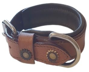 JF-Reitsport Leder Hundehalsband im Western-Design, Handgefertigt Trend Robust Breit 6 Größen 20 Designs (L, Modell 04)