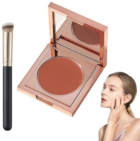 Concealer Augenringe Hochdeckende mit Make-up-Pinsel, Color Corrector Concealer Palette Abdeckstift Wasserdicht Augen Make-Up Langlebig Foundation Color Changing, für alle Haut (Orange)