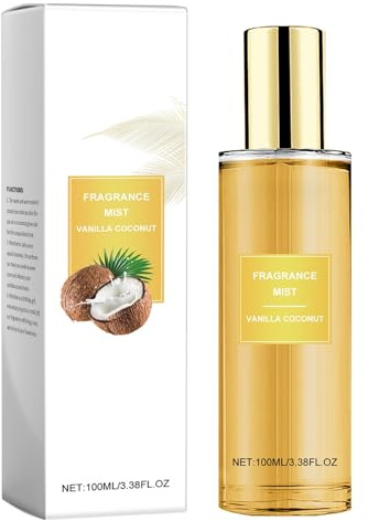 Cocco Vaniglia Body Mist Donna 100 ml Floreale Fruttato Spray per il corpo con fragranza fresca, profumo rinfrescante a lunga durata, profumo per il corpo leggero per tutti i giorni estivi, profumo