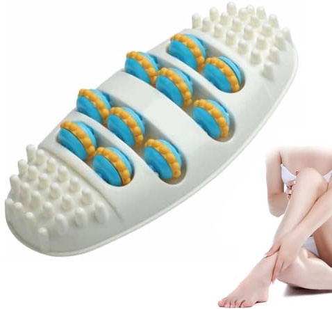 Home Foot Roller Acupressure Massager, Portable Feet Massage Roller for Plantar Fasciitis Relief, Dual Foot Massage Rollers with Magnetic Pressure Points for Men and Women (A)