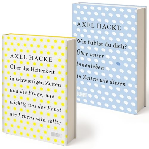 Axel Hacke Bücher Set – „Über die Heiterkeit in schwierigen Zeiten“ + „Wie fühlst du dich?“ – 2 Hardcover im Bundle mit 2 exklusiven Postkarten – Philosophie & Lebensweisheit, Glück und Zufriedenheit