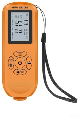HW300S Jauge d'épaisseur numérique pour une mesure précise des revêtements dans le traitement des métaux et les applications (orange)