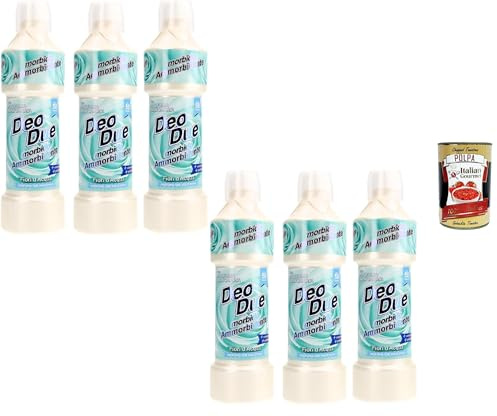 Italian Gourmet Deo Due Morbido Ammorbidente Weichspüler 6 x 1L | Profumo Fiori d’Acqua, konzentriert, rende i tessuti soffici und frisch nach, Gesamtnettogewicht 6 L + Kostenlos Polpa 400g
