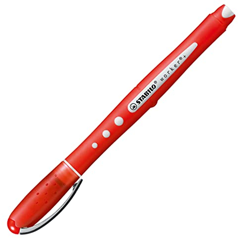 Tintenroller - STABILO worker+ colorful - medium - Einzelstift - rot