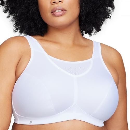 Glamorise No-Bounce Camisole Sports Wirefree Bra 1066 (Women's & Women's Plus) White