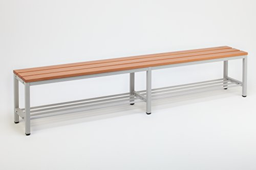 Umkleidebank mit Schuhrost BxHxT 200x42x30 cm Marke Szagato | Umkleidebank Garderobe, Umkleide Sitzbank, Umkleidebänke, Umkleidesitzbank, Umkleide Fitnessstudio, Fußball Umkleidekabine, Bank