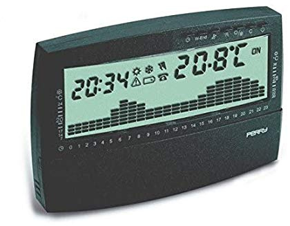 Perry 1CRCR017AG - Cronotermostato giornaliero digitale da parete serie UP & DOWN antracite