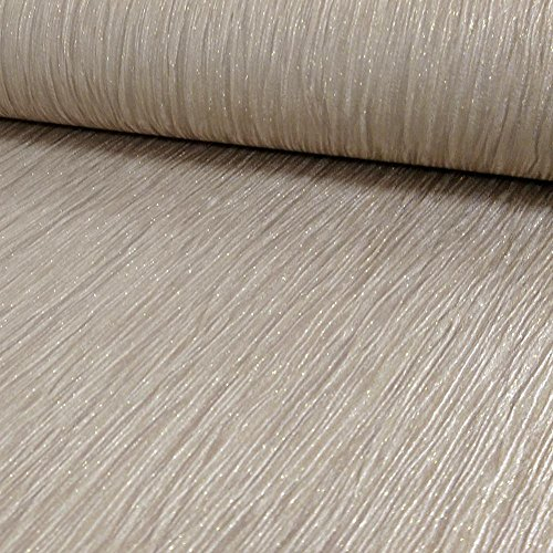 Debona Crystal Plain Pattern Textured Stripe Glitter Motif Vinyl Wallpaper (Gold 9002)