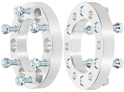ECCPP Adattatori distanziali ruota (2) 1 pollici 6 x 5,5 6 x 139,7 mm bullone su 12 x 1,5 perni W/24 dadi per Chevrolet Colorado GMC Canyon Censor Toyota 4-Runner FJ Cruiser 2008-2012