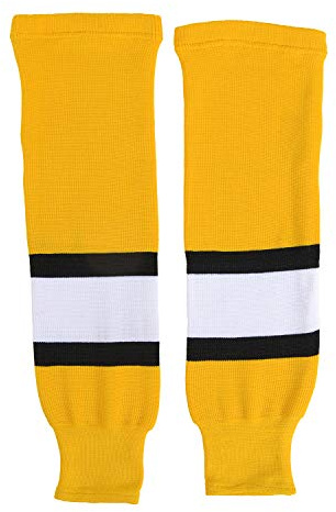 Sherwood, Calze da Hockey sul Ghiaccio Bambino NHL, Multicolore (Gelb/Schwarz/Weiß), Bambino