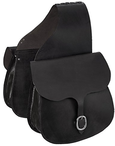 Tough 1 Satteltasche aus Leder, schwarz, 30,5 x 30,5 cm