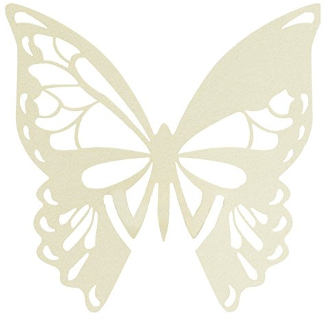 Neviti Buttefly Cut Place Card for Glass-Ivory Elegante segnaposto a Forma di Farfalla Tagliato al Laser per Vetro, Avorio, Taglia Unica