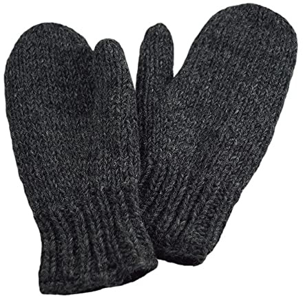 musimon Handschuhe Fäustlinge Fäustel gestrickt Naturwolle Fleecefutter