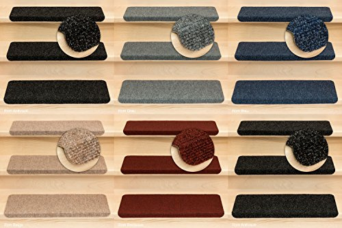Kettelservice-Metzker Stufenmatten Ramon in verschiedenen Set Varianten | Rechteckig | 65x24x3,5cm | Anthrazit 15 Stück