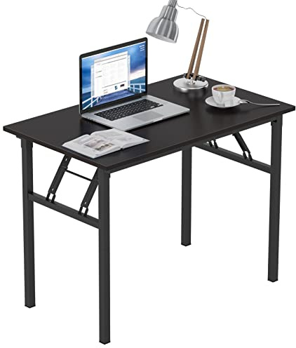Need Klapptisch kleiner Computertisch Schreibtisch 100CM Klappbar und Montagefrei,Tisch aus E1 Holzwerkstoffen und Stahlrahmen,Konferenztische,PC Tisch Bürotisch Esstisch für Zuhause und Büro,100*60CM