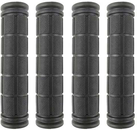 Kasteco 2 Pairs Bicycle Handle Bar Grips Mushroom Grips for BMX/MTB/Road Mountain Bikes, Black