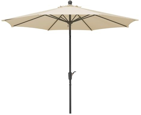 Schneider Sonnenschirm Harlem, natur, 270 cm rund, 640-02, Gestell Stahl, Bespannung Polyester, 5 kg