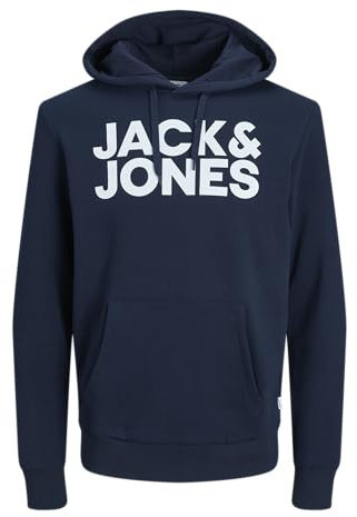 JACK & JONES Jjecorp Logo Sweat Hood Noos Homme Sweat-Shirt À Capuche, Bleu (Navy Blazerblau), XXL