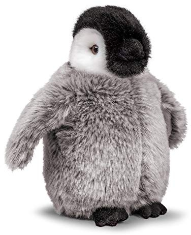 Animigos Plüschtier Pinguin Baby, Stofftier im realistischen Design, kuschelig weich, ca. 20 cm groß, Brown
