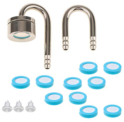 Aquarium CO2 Diffusor Zubehör Regler U-förmiges Kohlendioxid Diffusor Glasrohr mit Keramikscheibenanzug für Aquarium Süßwasserfischpflanzen