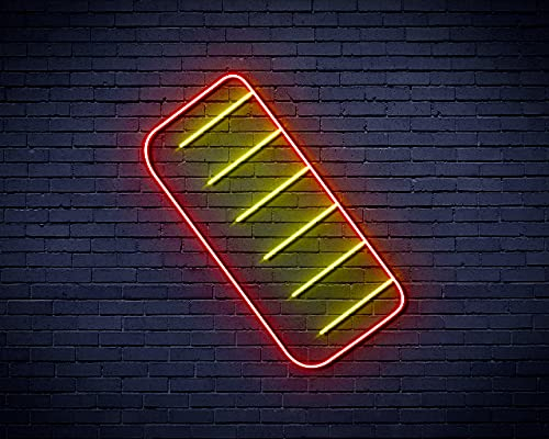 Comb Flex Silikon-LED-Neonschild – Rot und Gelb – st16s32-fnu0281-ry