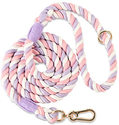 NUGUTIC Laisse pour chien, fabriquée à la main, corde tressée pour chiens de petite, moyenne et grande taille, 1,2 m, licorne