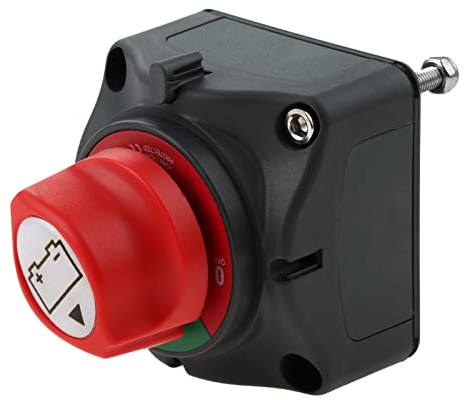 Mgoodoo Batterietrennschalter 12V-48V Batterietrennschalter-Kit, Marine-Batterie-Schalter-Kit für Wohnwagen, Wohnmobil, ATV, Auto, Motor, Marine-Boot, UTV, Fahrzeuge und Camper Totmannschalter 12v