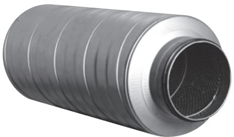Silencieux phonique Tuyau de ventilation 100 mm Isolation 300 mm Longueur DN 125-300 mm