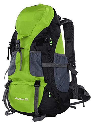 VBESTLIFE Wanderrucksack, Knight 50L wasserdichte Tasche Camping Klettern Outdoor Reise Wanderrucksack (Grün)