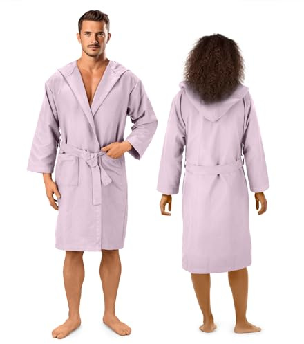 Jemidi Badrock, morgonrock unisex, – gosig mjuk resebadrock basturock – mikrofiberbadrock för kvinnor och män – lätt i olika Färger och storlekar