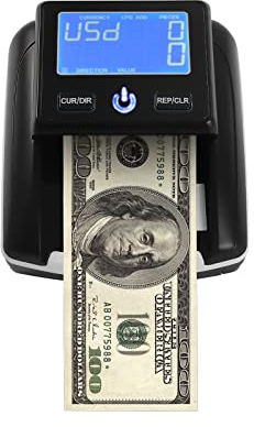 Banknotenprüfer & Geldzählmaschine Banknoten 2in1-Einzeln einlegen,Banknotenprüfer Falschgelderkennung mit UV/MG/IR für falsche Euro, Dollarscheine