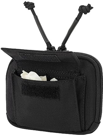 Dotacty Disposable Latex Gloves Bag Work Belt Double Glove Pockets Police Police Fire EMS EMT Paramedic First Aid Heavy Duty Nylon Bag