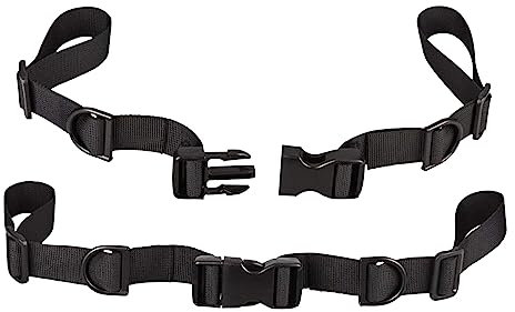 2Pcs Backpack Chest Straps with Clips, Heavy Duty Adjustable Backpack Sternum Straps, Rucksack Replacement Men Chest Strap, Nylon Chest Harness for Outdoor Activities (Black)
