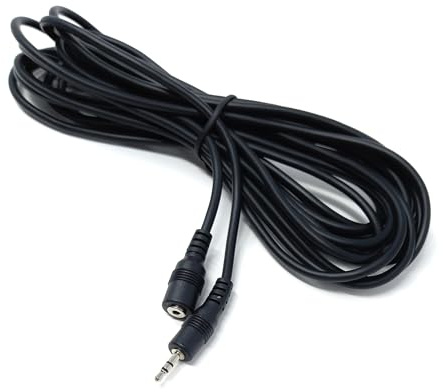 DRUT 5m 2.5mm Stereo Jack Plug to 2.5mm Socket Extension Male to Female | Audio Lead Cable Nickel Connectors 16.5ft
