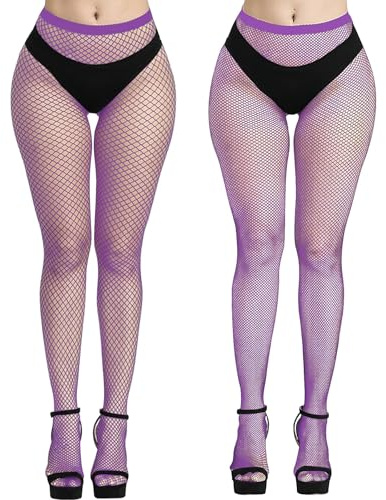 Clundoo Medias de Rejilla Mujer, Sexy Elástico Cintura Alta Pantimedias