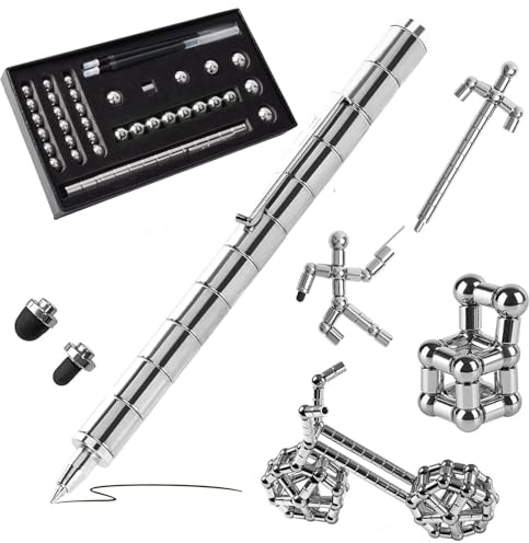 POPOYU Coole Magnet Stift Fidget Pen,Magnetischer Kugelschreiber Magnetstift,Magnetischer Fidget Stift Multifunktions Magnetstift für Teenager Männer Mädchen Jungs Coole Sachen,Geschenke Weihnachte