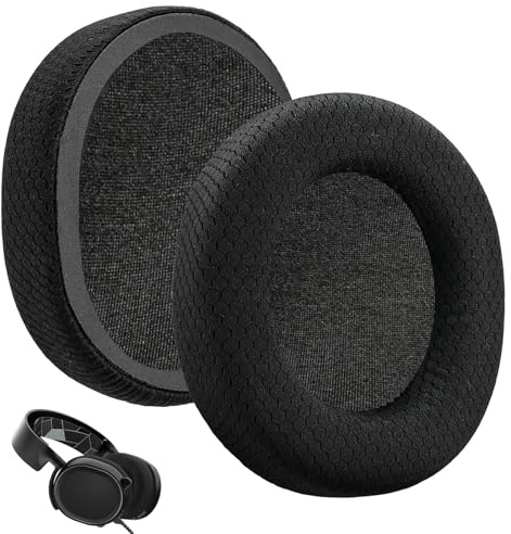 Gments Ear Cushions for SteelSeries Arctis, Thicker Foam Replacement Pads | Premium Breathable Foam Earpads for SteelSeries Arctis 1/3/5/7/9 Pro. Thicker Design Prevents Ear Contact for Long Gaming.