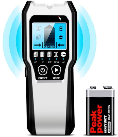 FOLAI TH550 Stud Finder Wall Scanner - 5 in 1 Stud Detector Detector Beam Finders Wall Detector Sensor Center Finding with LCD Display for Wood AC Wire Metal Studs Cable Joist Detection