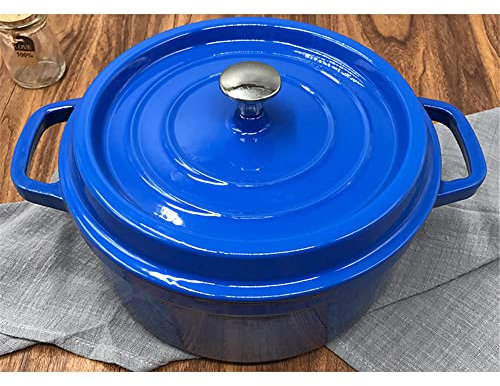 FHPEWXDG Cocotte Ronde Cocottes avec Couvercles Résistant au Four - Cocotte en Fonte avec Couvercle, Céramique Induction et Gaz Antiadhésif Dutch Oven ROA
