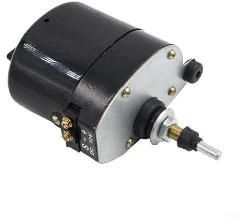 Oniissy Motor de limpiaparabrisas de 12 V con cuchilla para barco de pesca, caravana, para casi todos los brazos de limpiaparabrisas de tractor, para tractores, caravanas de pesca, ATV y UTV (motor)