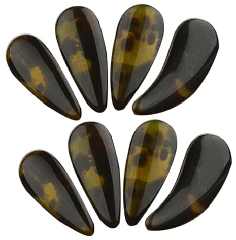 BESTonZON Guzheng-Nägel Pipa-Nägel-Picks Gu-Zheng-Instrumententeile Zither Fingerpicks Gu Zheng Nägel Schmuck Gu Zheng Daumenpicks gesteckt Fingerpicks aus Zelluloid Erhu Fingerpicks
