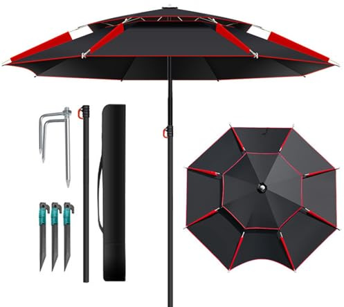 Parasol D'extérieur, Parasol D'extérieur,Parasol De Marché Robuste - Grand Parasol Pour La Pêche, Parasol De Pêche Rond Pour Terrasse, Patio