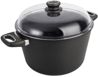 Gastrolux Faitout Induction 8,5 L avec Couvercle Verre - Antiadhésif sans PFOA, Grands Volumes, Fonte d'Aluminium, Revêtement Biotan Plus, Tous Feux et Four 260°C