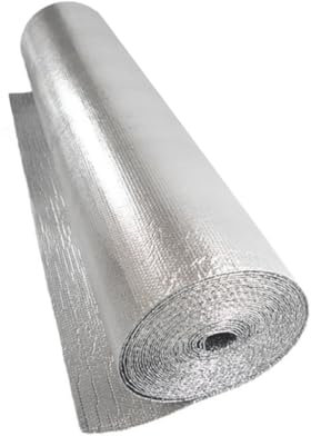 Film Aluminium Double Face, pour Protection Solaire, Isolation Thermique, Anti-Pluie, réfléchissant, pour Toit, Chauffage au Sol (100 cm x 200 cm)